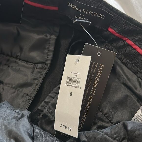 Banana Republic Black Sloan fit two way stretch slim ankle size 8 new with tags - Picture 9 of 9